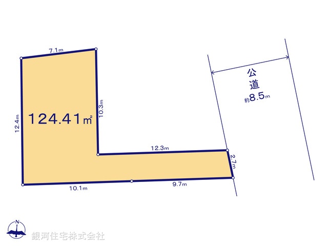G00383843 東京都八王子市中山 土地(建築条件付土地) 1200万円【区画図】