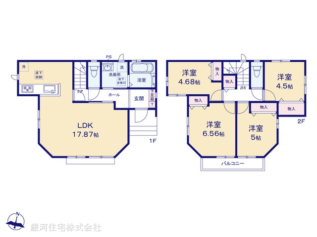 G00383857 神奈川県座間市栗原中央５丁目 新築一戸建て 3290万円【間取図】