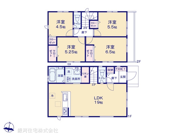 G00383961 東京都立川市砂川町６丁目 新築一戸建て 4380万円【間取図】