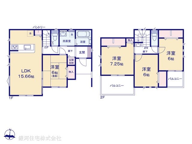 G00383981 千葉県市川市大野町１丁目 新築一戸建て 4190万円【間取図】