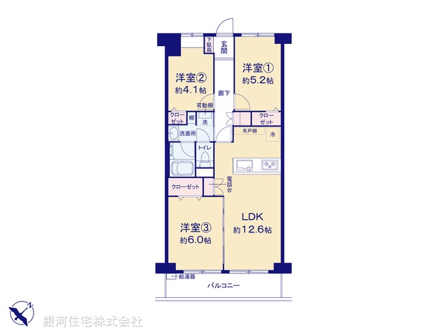 G00383994 埼玉県川口市東川口６丁目 中古マンション 2680万円【間取図】