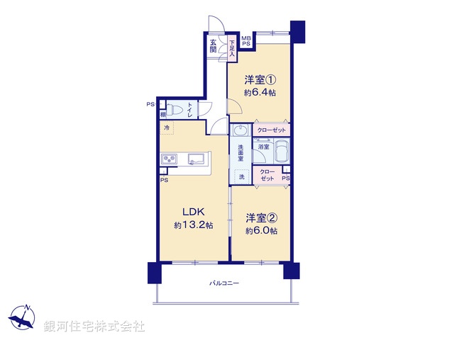 G00384027 東京都多摩市和田 中古マンション 2399万円【間取図】