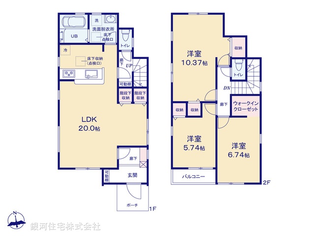 G00384043 東京都町田市野津田町 新築一戸建て 3980万円【間取図】