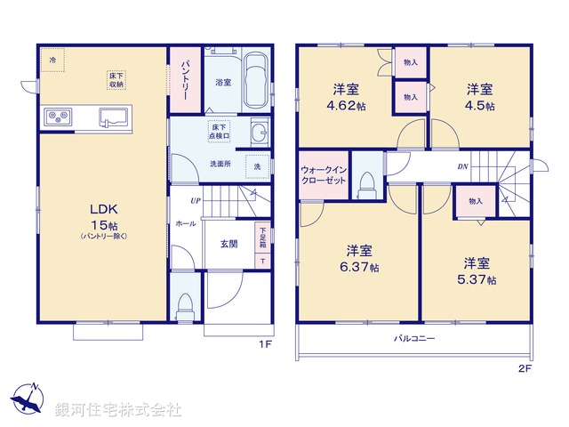 G00384055 東京都清瀬市竹丘３丁目 新築一戸建て 3990万円【間取図】
