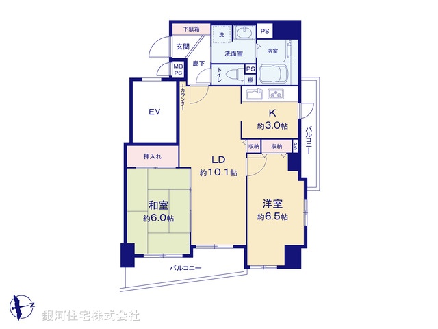 G00384085 東京都府中市清水が丘１丁目 中古マンション 5180万円【間取図】