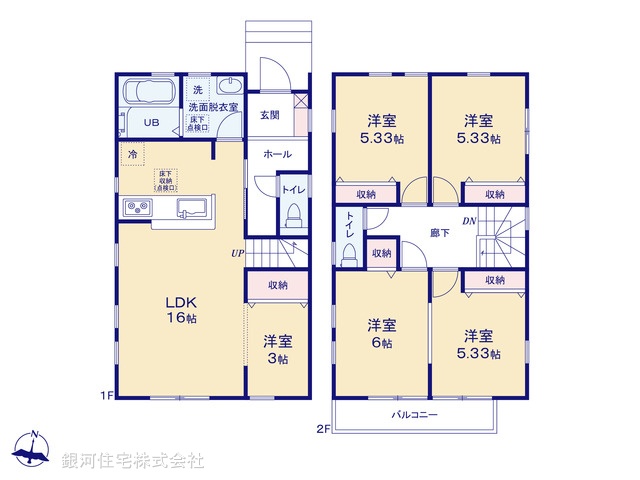 G00384107 埼玉県上尾市大字小敷谷 新築一戸建て 2880万円【間取図】