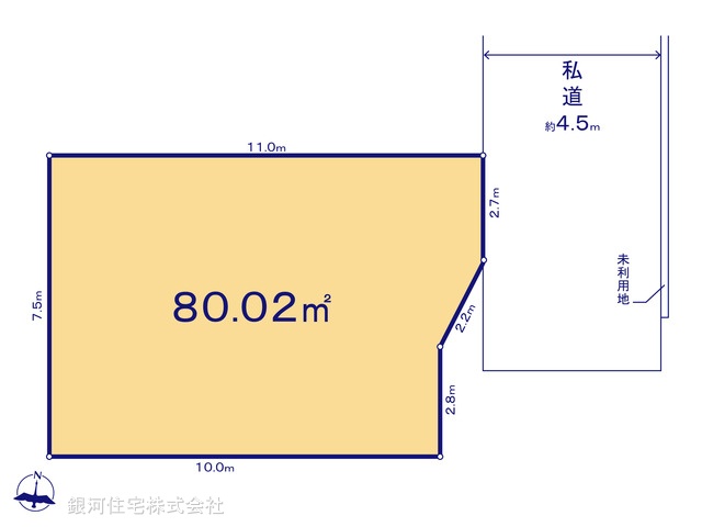 G00384123 東京都葛飾区水元３丁目 土地 3190万円【区画図】