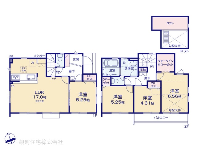 G00384142 東京都府中市四谷４丁目 新築一戸建て 4830万円【間取図】