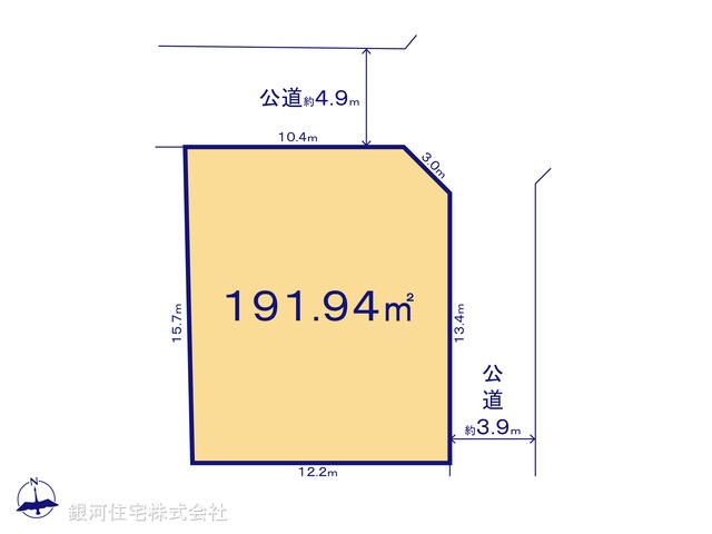 G00384197 千葉県千葉市花見川区長作台２丁目 土地 2348万円【区画図】
