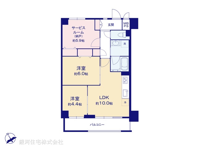 G00384201 東京都世田谷区南烏山６丁目 中古マンション 7180万円【間取図】