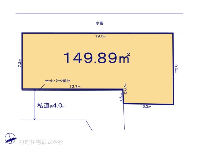 G00384232 千葉県松戸市栄町４丁目 土地 3450万円【区画図】