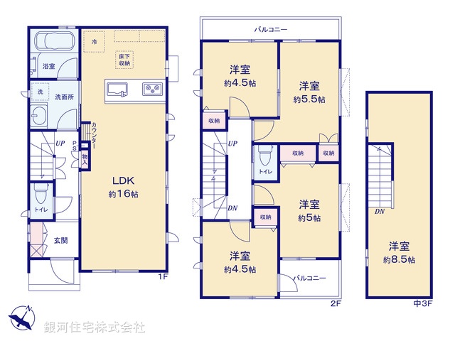 G00384265 千葉県野田市中根 新築一戸建て 3650万円【間取図】