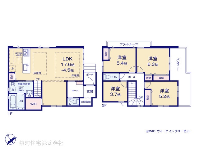 G00384273 千葉県市川市北方町４丁目 新築一戸建て 5799万円【間取図】