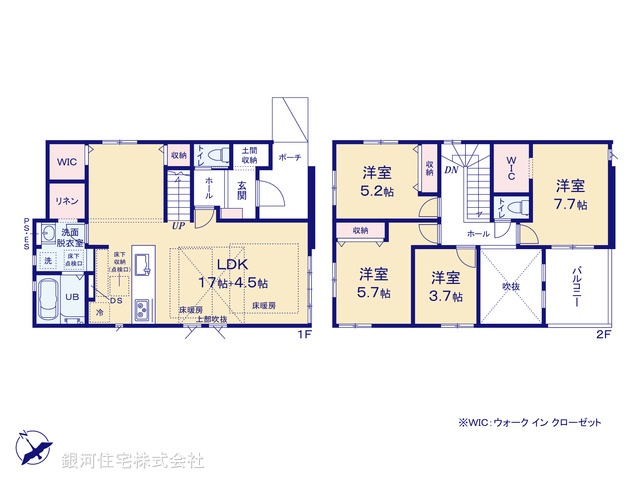 G00384276 千葉県市川市北方町４丁目 新築一戸建て 5899万円【間取図】
