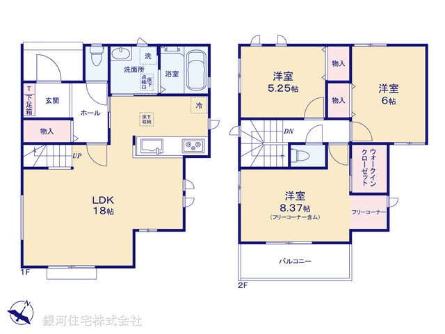 G00384291 千葉県野田市清水 新築一戸建て 3090万円【間取図】