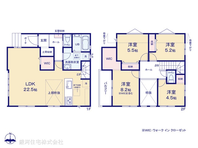 G00384315 千葉県我孫子市湖北台５丁目 新築一戸建て 3599万円【間取図】