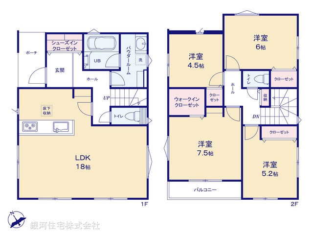 G00384341 千葉県八千代市八千代台南２丁目 新築一戸建て 4690万円【間取図】