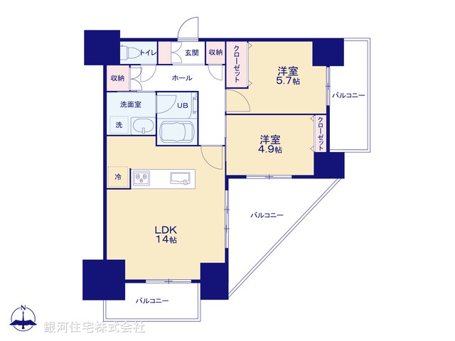 G00384349 東京都中央区晴海３丁目 中古マンション 1億3490万円【間取図】