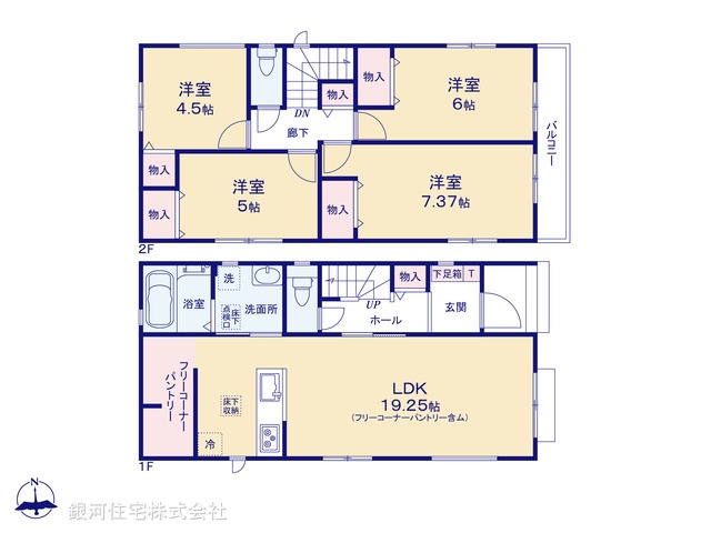 G00384365 千葉県八千代市村上 新築一戸建て 3590万円【間取図】