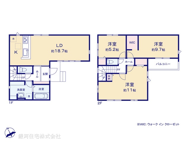 G00384390 埼玉県越谷市赤山町２丁目 新築一戸建て 5299万円【間取図】