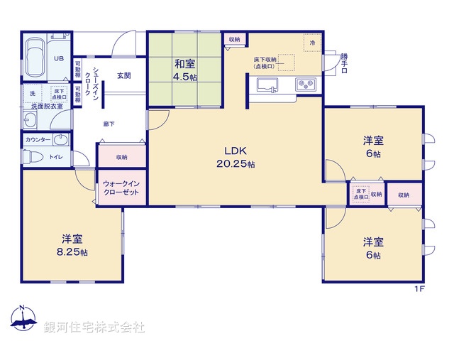 G00384401 千葉県市原市馬立 新築一戸建て 3090万円 土地面積276.91m² (約83.76坪) 建物面積100.20m² (約30.31坪) 間取り４ＬＤＫ 築年月2026年04月【間取図】