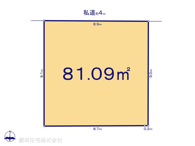 G00384415 東京都あきる野市二宮 土地 990万円【区画図】