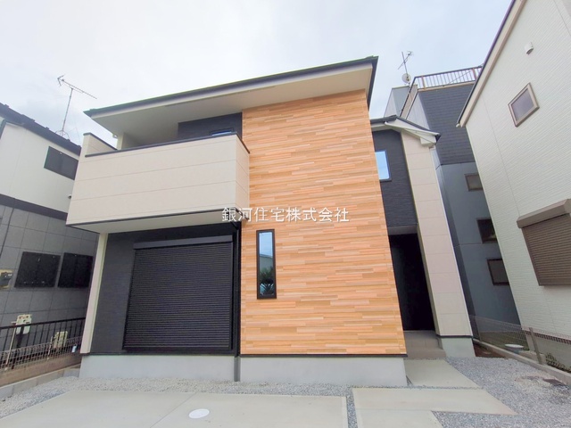 G00384429 千葉県船橋市新高根４丁目 新築一戸建て 4399万円 土地面積135.78m² (約41.07坪) 建物面積110.86m² (約33.53坪) 間取り４ＬＤＫ 築年月2025年11月(築１年以内)【外観7】