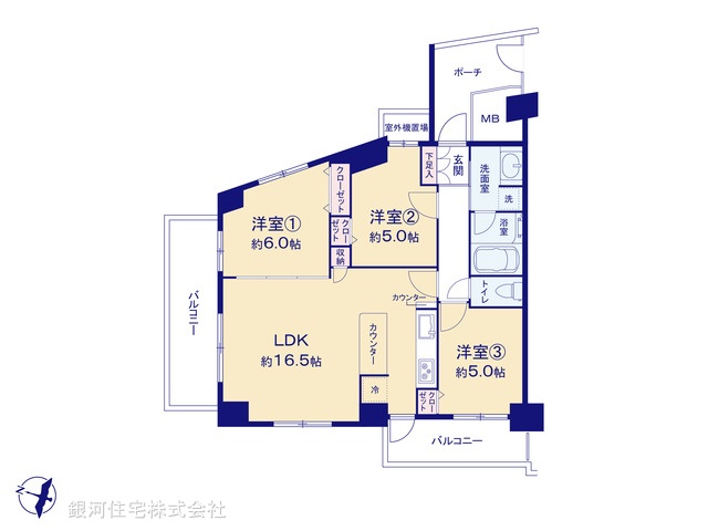 G00384430 東京都多摩市聖ヶ丘４丁目 中古マンション 4180万円【間取図】