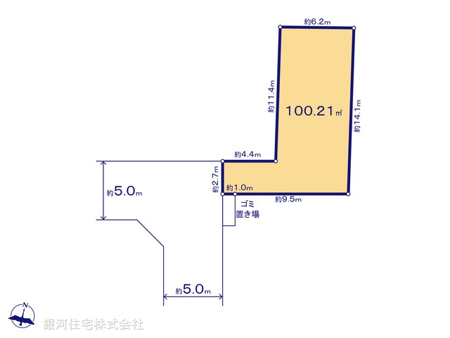 G00384440 東京都練馬区田柄２丁目 土地 5880万円【区画図】