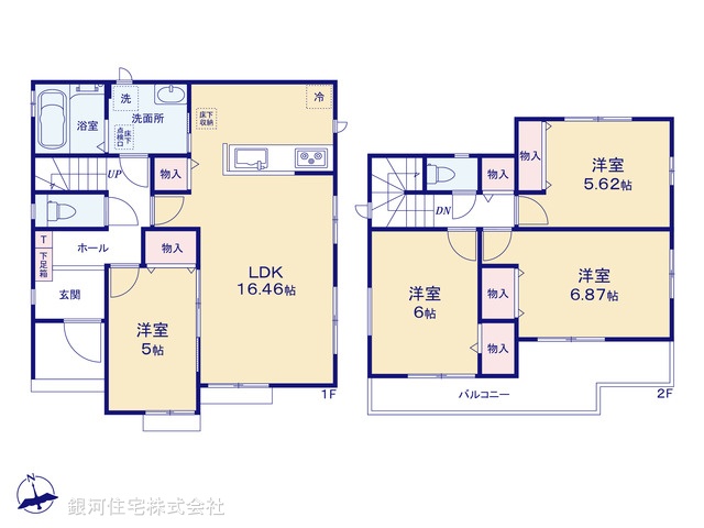 G00384457 埼玉県さいたま市緑区大字三室 新築一戸建て 3990万円【間取図】