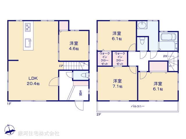 G00384473 東京都武蔵野市関前５丁目 新築一戸建て 8580万円【間取図】
