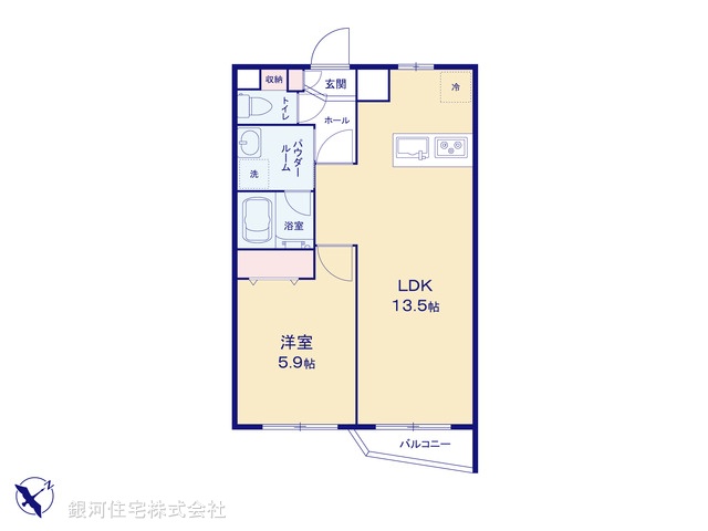 G00384500 神奈川県横浜市磯子区岡村４丁目 中古マンション 1280万円【間取図】