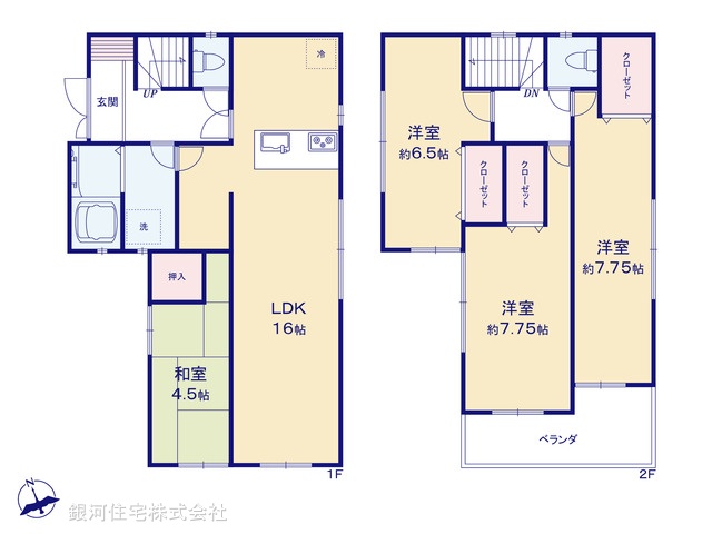 G00384506 千葉県印西市草深 中古一戸建て 3149万円【間取図】