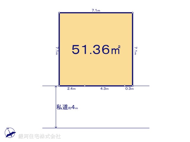 G00384548 千葉県市川市大洲４丁目 土地 3600万円【区画図】