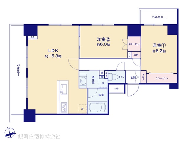 G00384579 東京都台東区浅草３丁目 中古マンション 7890万円【間取図】