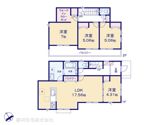 G00384622 千葉県習志野市実籾６丁目 新築一戸建て 3980万円【間取図】