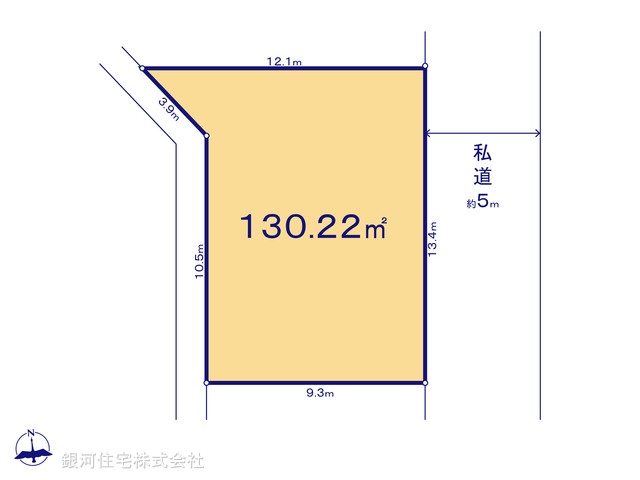 G00384631 東京都稲城市若葉台１丁目 土地(建築条件付土地) 4280万円【区画図】