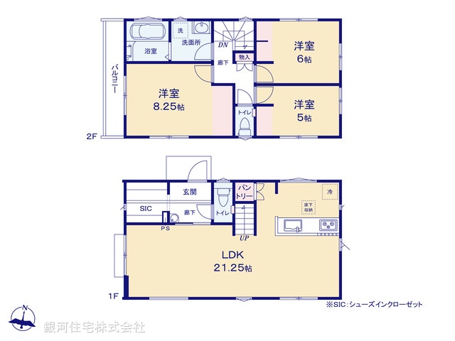 G00384668 東京都三鷹市北野２丁目 新築一戸建て 6690万円【間取図】