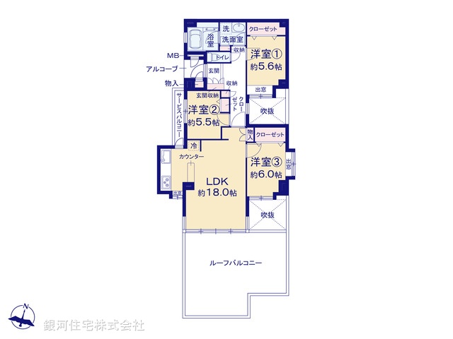 G00384683 神奈川県横浜市南区永田北２丁目 中古マンション 2580万円【間取図】