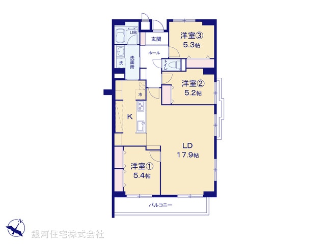 G00384700 神奈川県鎌倉市七里ガ浜１丁目 中古マンション 4080万円【間取図】