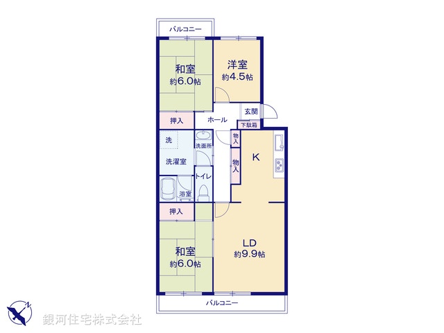 G00384742 埼玉県川越市脇田新町 中古マンション 1390万円【間取図】