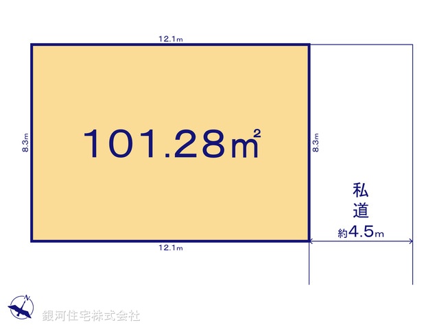 G00384804 千葉県市川市原木３丁目 土地 3999万円【区画図】