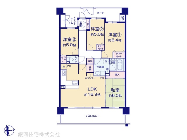 G00384812 東京都町田市小山ヶ丘５丁目 中古マンション 5090万円【間取図】