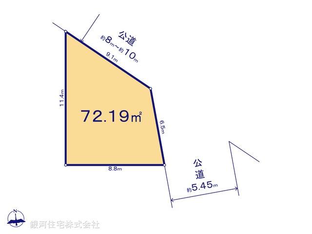 G00384838 東京都調布市深大寺南町５丁目 土地 3500万円【区画図】