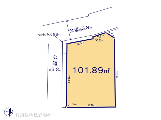 G00384855 神奈川県横浜市南区六ツ川１丁目 土地 4980万円【区画図】
