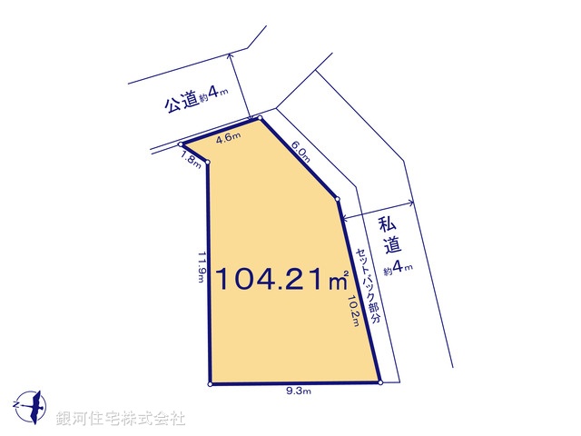 G00384856 神奈川県横浜市南区六ツ川１丁目 土地 4980万円【区画図】