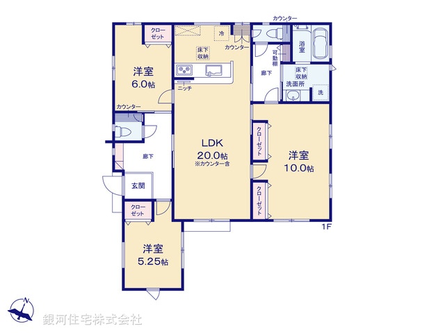 G00384903 埼玉県さいたま市見沼区大字笹丸 新築一戸建て 4198万円【間取図】