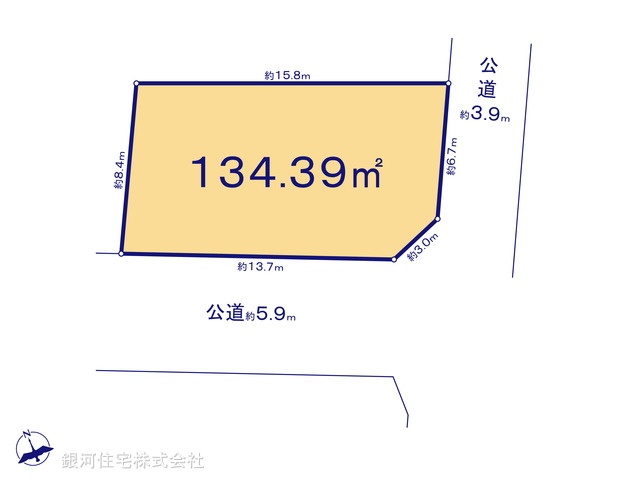 G00384905 東京都世田谷区下馬５丁目 土地 2億1500万円【区画図】