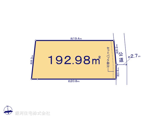 G00384913 神奈川県横浜市泉区中田西３丁目 土地 4580万円【区画図】