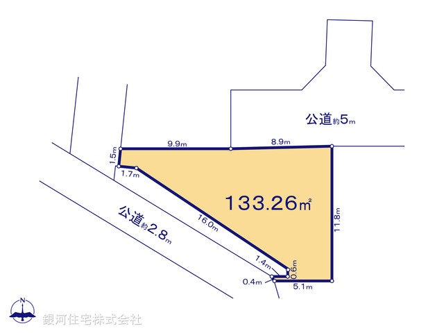 G00384921 神奈川県相模原市中央区淵野辺本町３丁目 土地 2180万円【区画図】